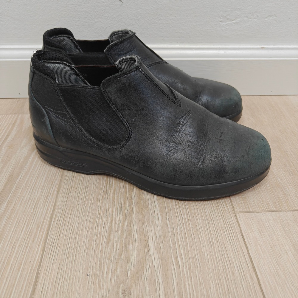 Blundstone Men Low-Cut Chelsea Boot 8 US 9 Black Leather Vibram Slip Resistant